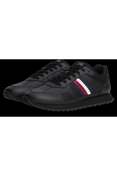 Tommy Hilfiger Men Black New Runner Eva Lth Low Top Sneakers