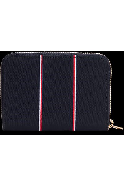 Tommy Hilfiger Women Blue Corp Icon Med Nylon Zip Around Wallet