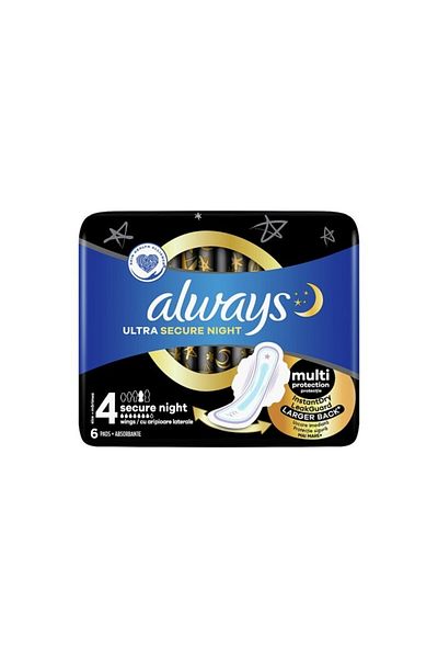 Always Tampoane igienice, Always, Ultra Secure Night, 6 buc