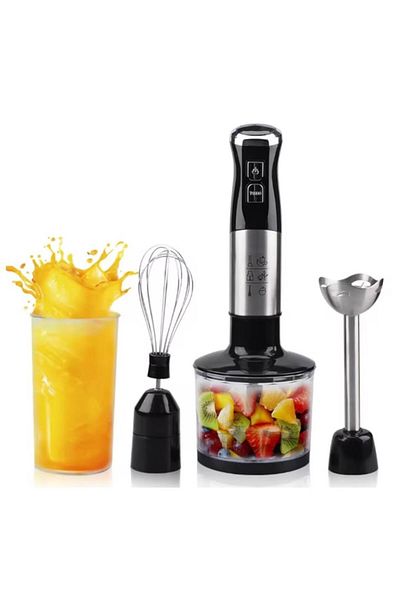 Rovitech Blender Tocator Set 4 in 1, Mixer, Putere 1500W cu 9 Viteze si Functie Turbo, Bol 700ml