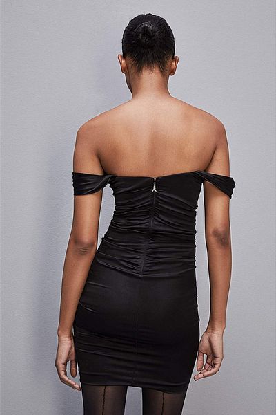 Patrizia Pepe ROCHIE BRODATĂ MANUAL - PATRIZIA PEPE - NEGRU, 40