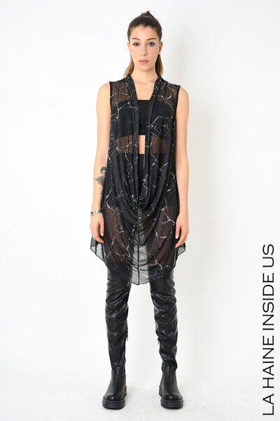 La Haine Inside Us ROCHIE DIN TUL ELASTIC - - XS/S, NEGRU