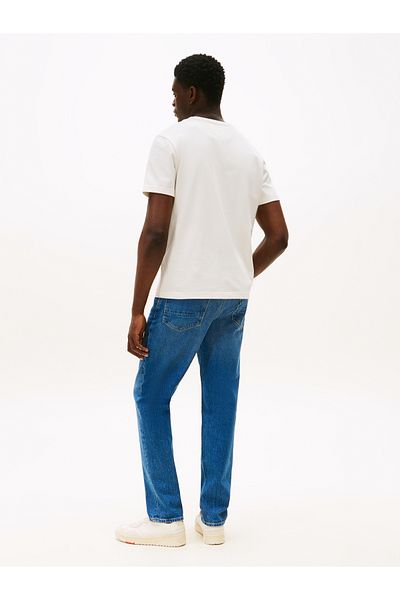 Tommy Hilfiger Men Ivory Petal Script Nyc Short Sleeve T-Shirt