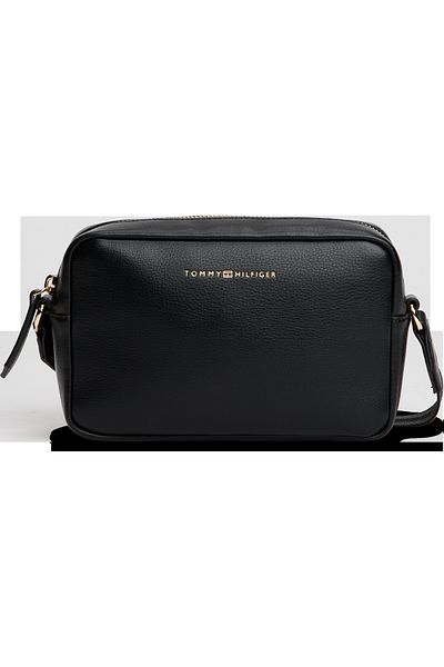 Tommy Hilfiger Women Black Logotape Camera Bag