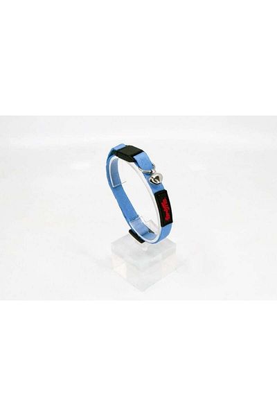 ASTROPHE Astorpet cat collar, polyester/metal, blue/black, 20-30 cm