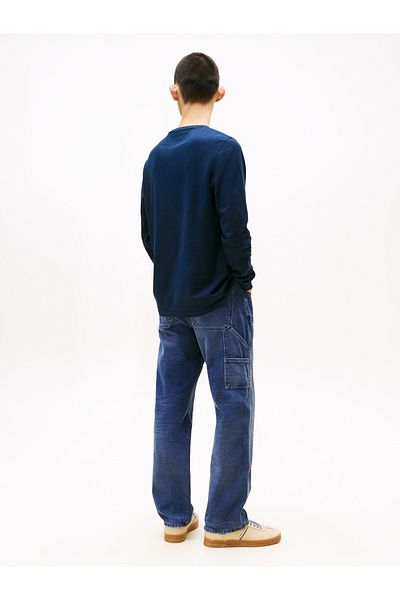 Tommy Hilfiger Men Dark Night Navy Regular Fit Long Sleeve T-Shirt