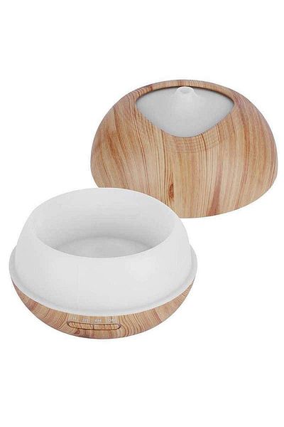 SIKS umidificator model triunghiular, difuzor de arome, 400 ml, lemn deschis la culoare