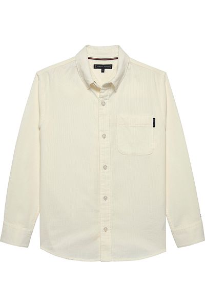 Tommy Hilfiger Boys Ivory Silk Corduroy Shirt