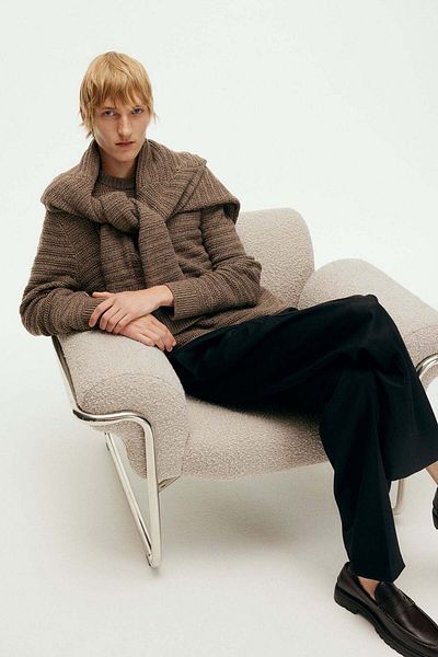 H&M Regular Fit Wool-blend pointelle-knit jumper