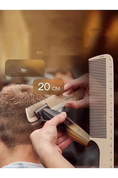 Transformacion Hair Cutting Comb with Ruler - Barber Hairdresser Hair Cutting Comb Professional 721785