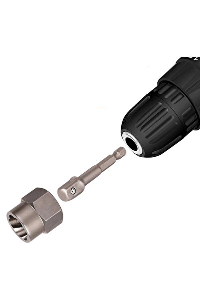 BiXXBi Screw and Nut Extractor Set, 14 Pieces, Chrome-Molybdenum, 1/4 to 3/8 Hex Adapter,