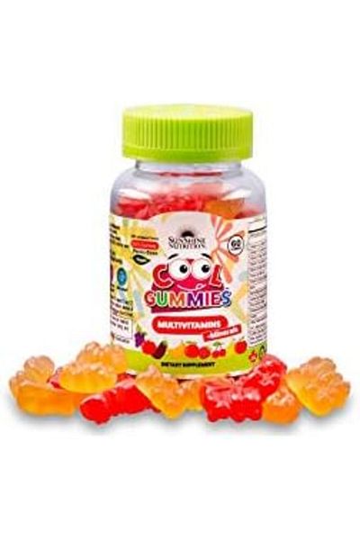 Sunshine Nutrition Multivitamins + Minerals Cool 60 Gummies For Kids | Vegan | 100% Natural Flavor