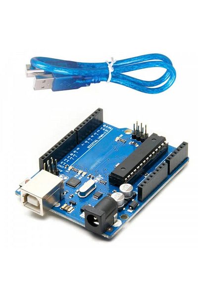ROBOFUN UNO R3 Development Board Compatible with Arduino IDE + USB Cable (ATmega328p)