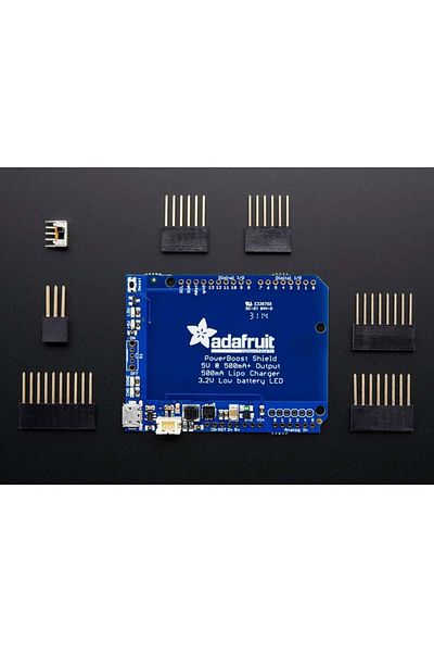 Adafruit Shield PowerBoost 500 - Rechargeable 5V Power