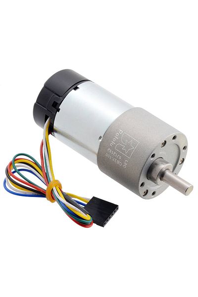Pololu metallic electric motor 24V, 100:1, 37Dx73L, helical pinion, encoder