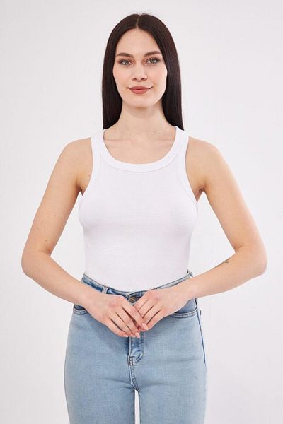 ufukmoda Women's Ribbed Camisole Halter Neck Tank Top