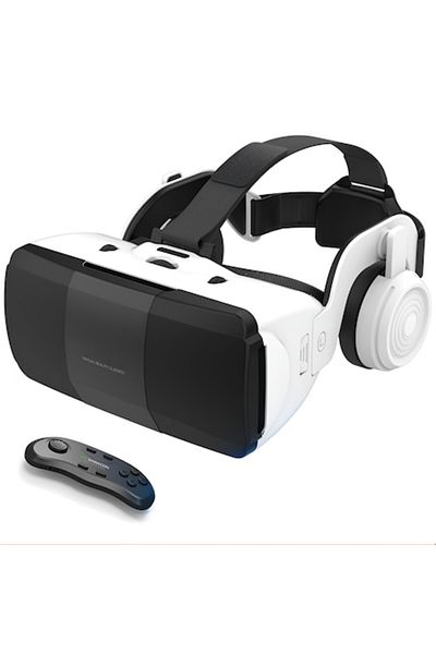 BiXXBi VR Glasses 3D, Virtual Reality, Acrylic Lenses, Headphones, Gamepad, Adjustable, Universal, Model 20