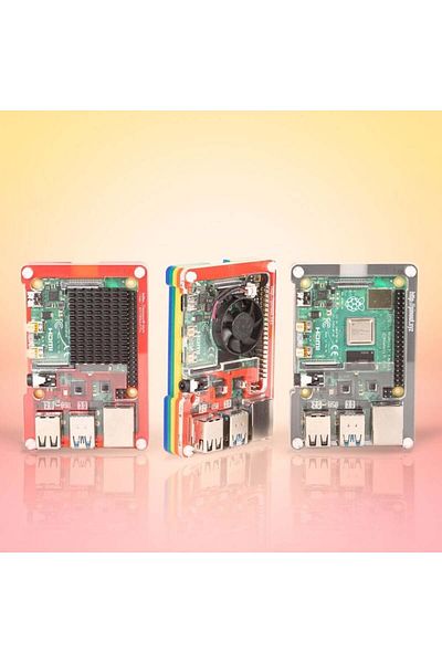 Pimoroni Raspberry Pi 4 Case Pimoroni Pibow Coupé 4 – Rainbow