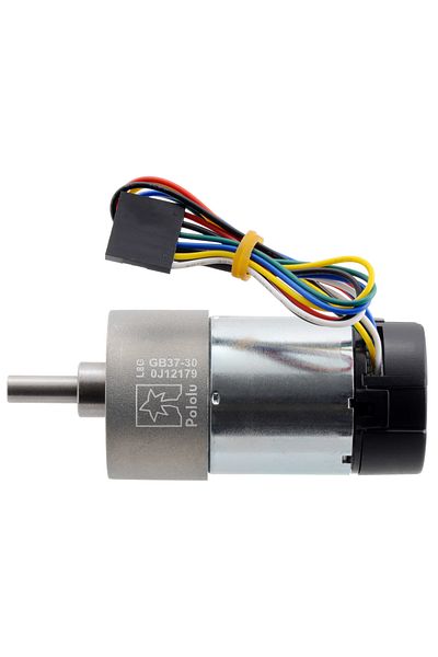 Pololu metallic electric motor 24V, 30:1, 37Dx68L, helical pinion, encoder