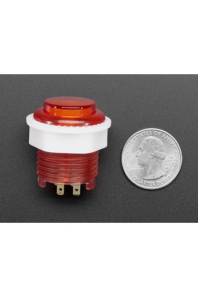 Adafruit Mini LED Arcade Button - 24mm Red