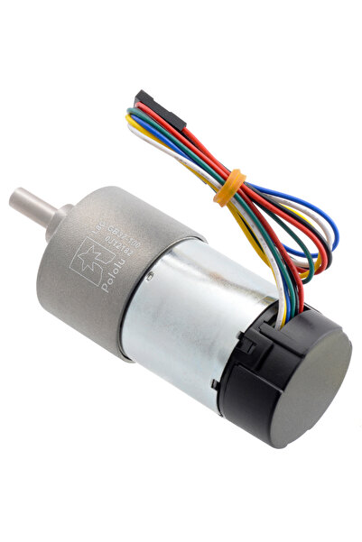 Pololu metallic electric motor 24V, 100:1, 37Dx73L, helical pinion, encoder