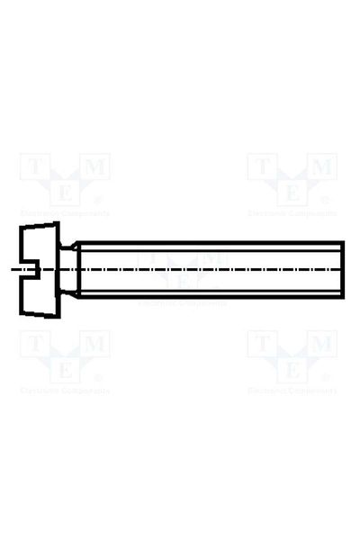 TME Slotted cylinder head screw, Bossard 1122908