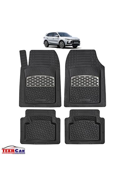 TEAMCAR ® Car Mats Tray Type Compatible With Mg Zs Mk2 Suv (2021–2025) Carbon