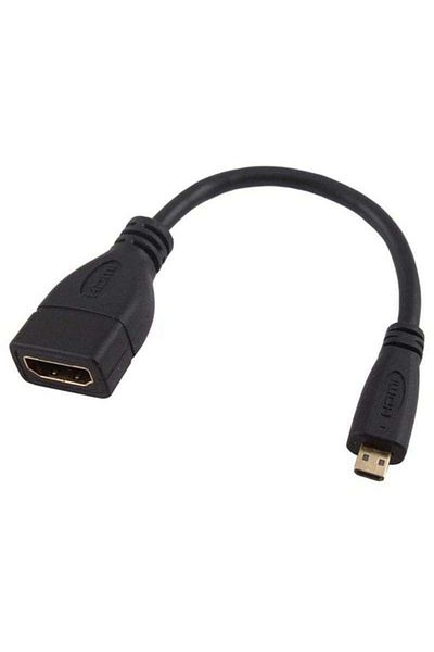 ROBOFUN Micro HDMI male to HDMI female adapter cable, 15 cm