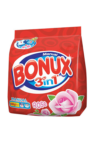 Bonux Detergent Bonux manual 3 în 1 Roz, 400 g