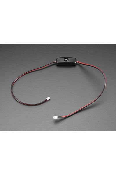 Adafruit Cablu prelungitor sertizat JST cu 2 pini și întrerupător ON/OFF - JST PH2
