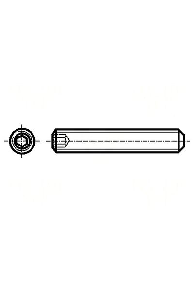 TME Steel screw set M4 x 10mm without head, set of 10 pcs
