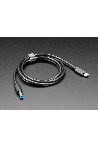 Adafruit USB Type C 3.1 PD Cable to 5.5mm Barrel Jack - Output 5V 5A - Length 1.2m with E-Mark