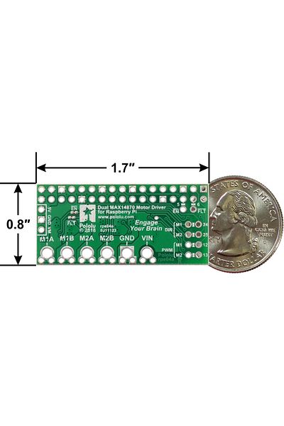 Pololu Dual MAX14870 Motor Driver for Raspberry Pi (Partial Kit)