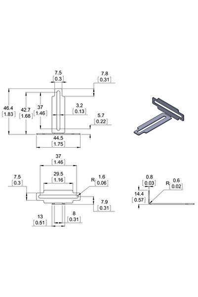 Pololu Bracket Pair for Sharp GP2Y0A02, GP2Y0A21, and GP2Y0A41 Distance Sensors - Multi-Option