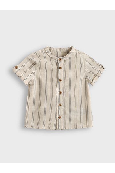 LC Waikiki Striped Baby Boy Shirt and Shorts 2-Piece