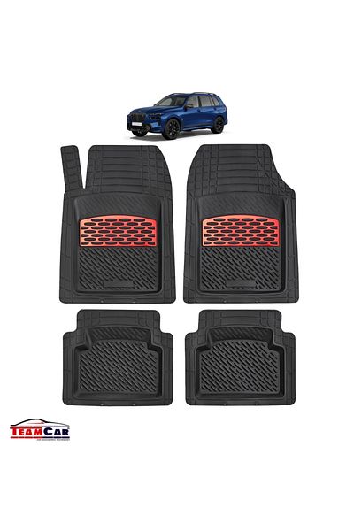 TEAMCAR ® Car Mats Tray Type Compatible Bmw X7 G07 (2018–2025) Red