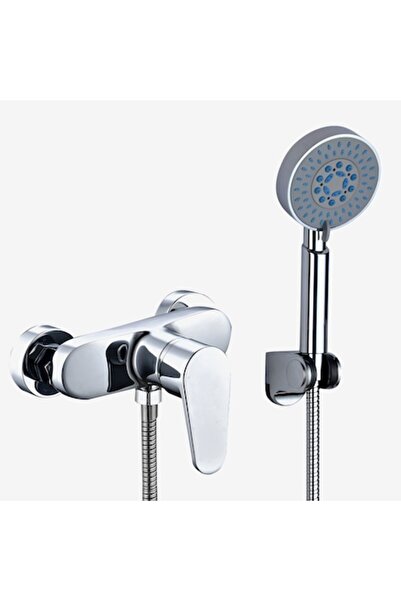 BiXXBi Bath/Shower Faucet Set - Hand Shower, 1.5m Hose, Holder, Ceramic Cartridge, Neopearl, Single-