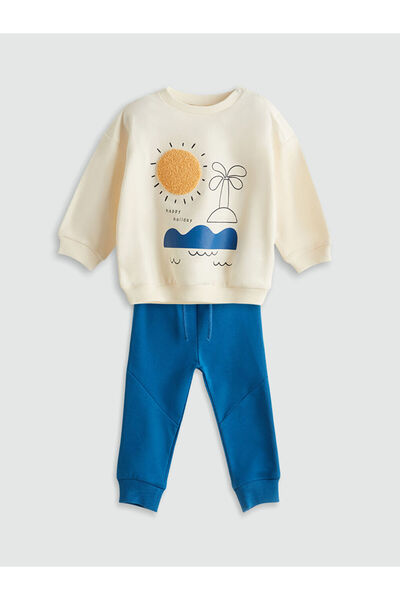 LC Waikiki Set de 2 hanorace și pantaloni de trening pentru bebeluși cu imprimeu