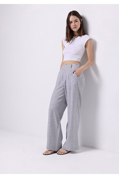 Colin's Straıght Fıt Düşük Bel Geniş Paça Kadın Mavi Pantolon