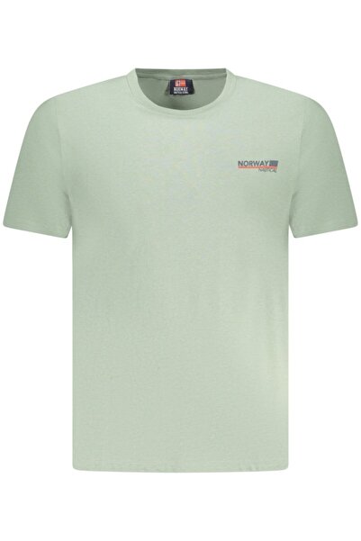 Norway Tricou bărbătesc din bumbac cu logo text, croială regulată