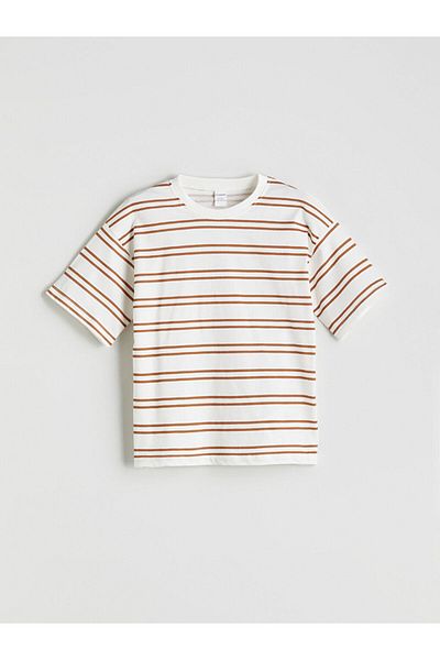 LC Waikiki New Season Crew Neck Striped Boys T-Shirt - S5Qj22Z1