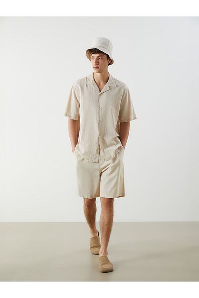 LC Waikiki Ανδρικό σορτς New Season Comfortable Fit Λινό Μικτό - S5IP44Z8