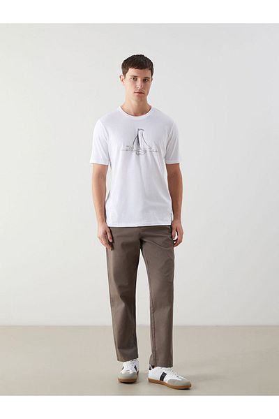 LC Waikiki Crew Neck Printed Combed Cotton Men's T-Shirt