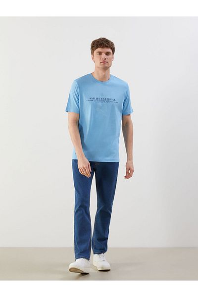 LC Waikiki Crew Neck Short Sleeve Printed Combed Cotton Men's T-Shirt