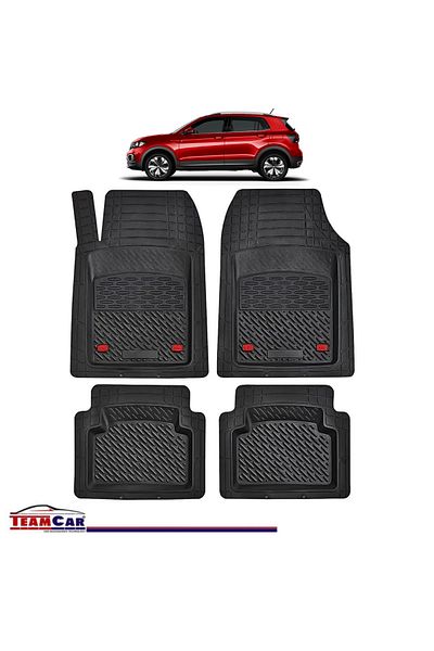 TEAMCAR ® Car Mats Tray Type Compatible with Volkswagen T-Cross C11 SUV (2018–2025)