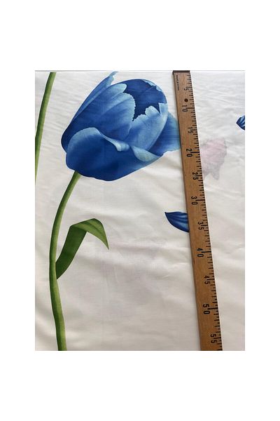 Freedom Material textil, bumbac 100% natural latime 240 cm, model lalele albastru