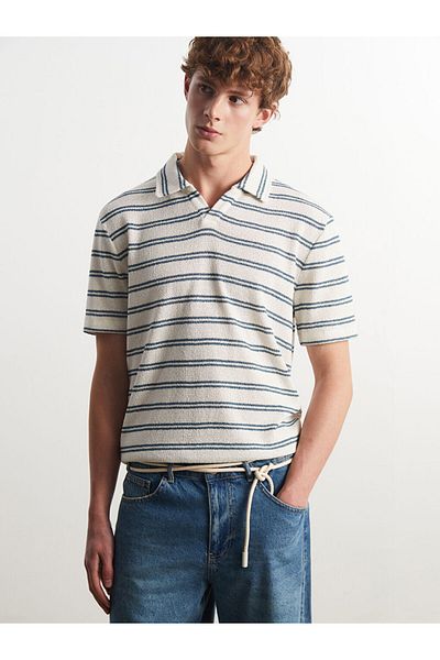 LC Waikiki Polo Neck Striped Men's T-Shirt