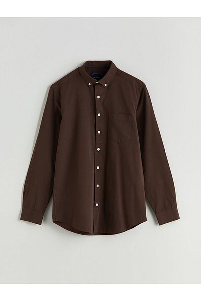 LC Waikiki Regular Fit Long Sleeve Poplin Men's Shirt