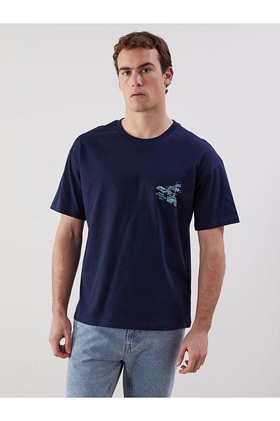 LC Waikiki New Season Crew Neck Printed Combed Cotton Ανδρικό Tisort - S5J867Z8