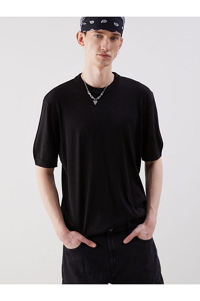 LC Waikiki Crew Neck Short Sleeve Men's Knitwear Sweater
